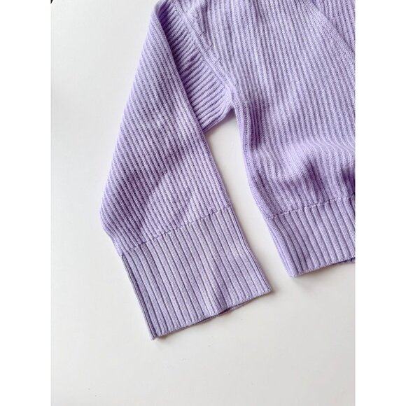 JONATHAN SIMKHAI Amaris Lavender Purple Wool Blend Knit Wrap Sweater, Size M - Picture 11 of 16